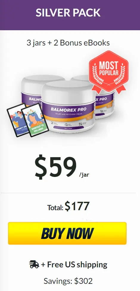 Balmorex Pro Buy 3 Jars Silver Pack $59 per jar Most Popular